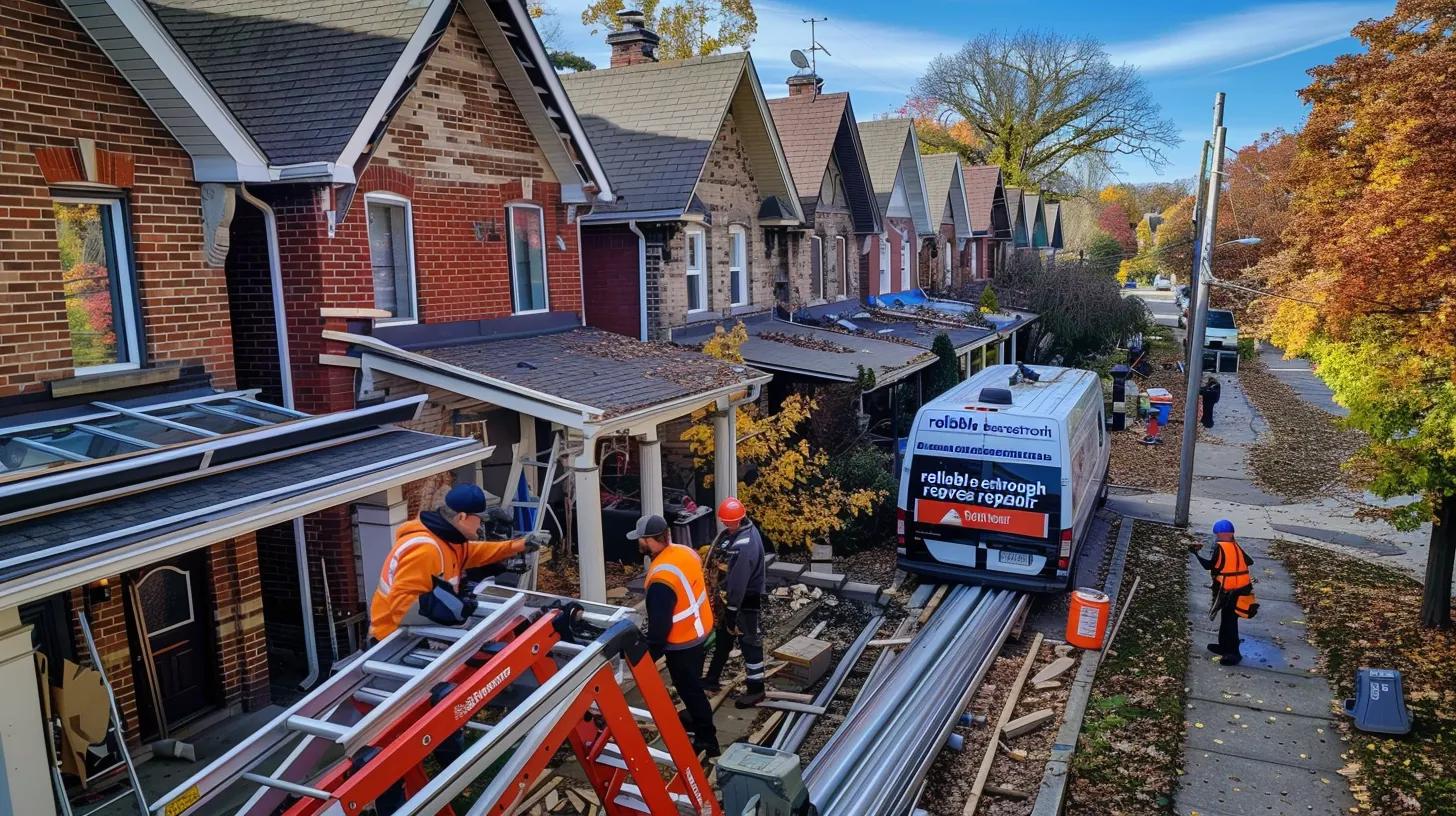 Eavestrough repair services in Burlington ensuring protection from rainwater damage and extreme weather.