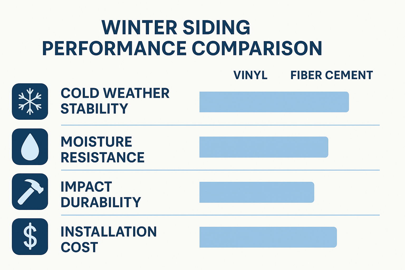 Winter siding performance comparison