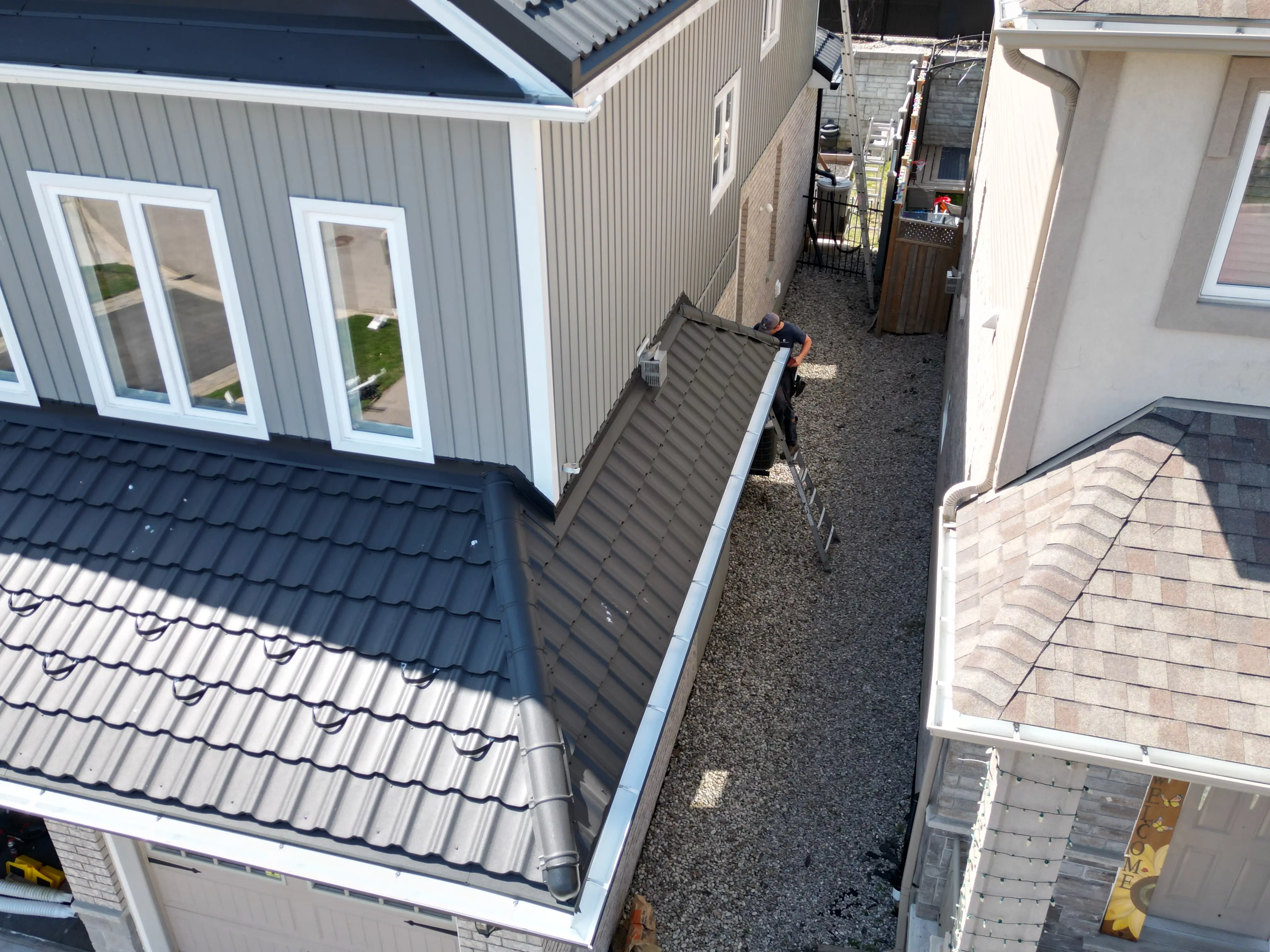 Aerial Roofing Work - Drone Footage